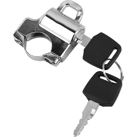 Calcule de Serrure de Casque de Moto, Convient pour la Plupart des Guidonrs de 22 Mm, un Matériau Durable, une Protection des Rayures, 2 Touches Incluses, Conçues pour le Casque de (1/4)