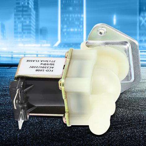 Vanne électrovanne 1/2 pouce, entrée 1 voie en plastique pour usage domestique, 220V, pression 0.02-0.8MPa (1/5)