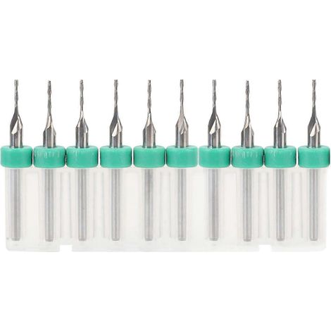 10 Stück 2-schneidige Hartmetall-Fräser aus Wolframstahl für CNC-Bearbeitung, 1,5 mm