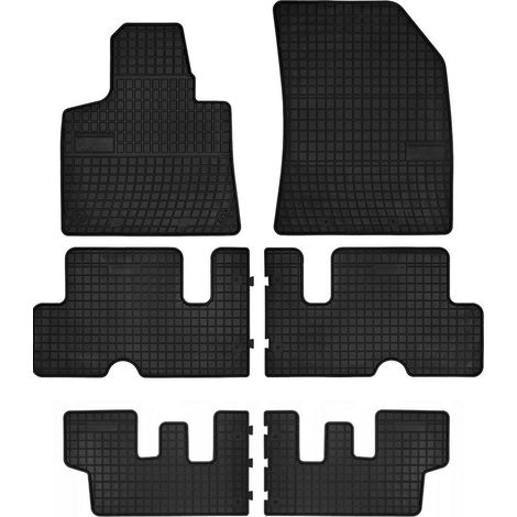 Alfombrillas de goma para Citroën C4 Picasso II 7 plazas (2013-2019) - negras, montadas (1/5)