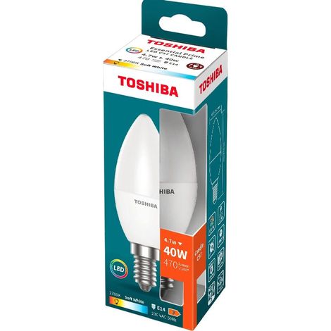 LED TOSHIBA ESSENTIAL - C37 E14 4.7W 2700K