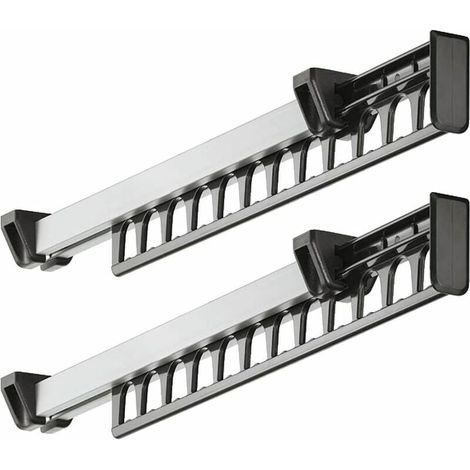 Appendiabiti Armadio Estraibile Scorrevole per Gruccia Supporto Appendiabiti per 12 Grucce Lunghezza 312 mm Confezione da 2 (1/4)