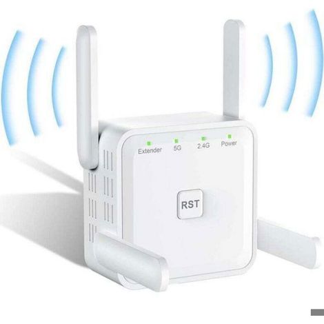 Répéteur WiFi double bande - - 1200 Mbps - Double bande 5 GHz & 2,4 GHz - Couverture 360° - 4 antennes à gain élevé (1/4)