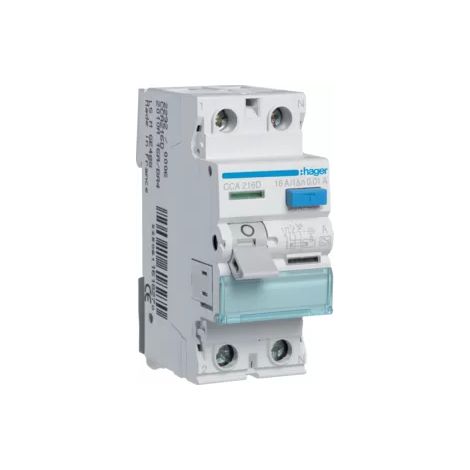 Hager FI-Schutzschalter 2pol. 16A/10mA,6kA CCA216D (1/2)