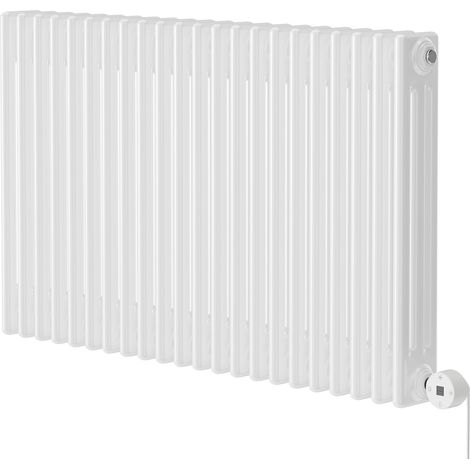 Wholesale Domestic Colosseum White 600mm x 999mm Horizontal Digital Thermostatic Electric Triple Column Radiator (1/5)