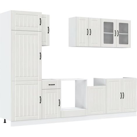 Maison Exclusive - Set Mobili da Cucina 8 pz Lucca BiancLucido in Truciolato