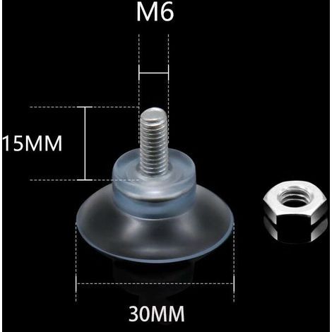 Saugnäpfe Ø 30 mm mit M6x15-Gewinde, 6 Stück (1/4)