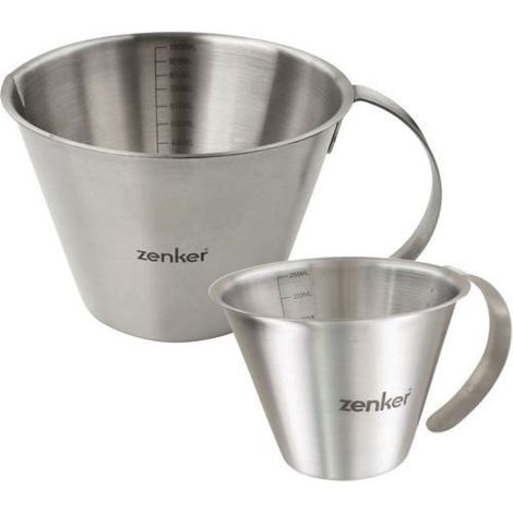 Küchenzubehör Zenker 2 Messbecher Edelstahl ergonomisch rostfrei (1/3)