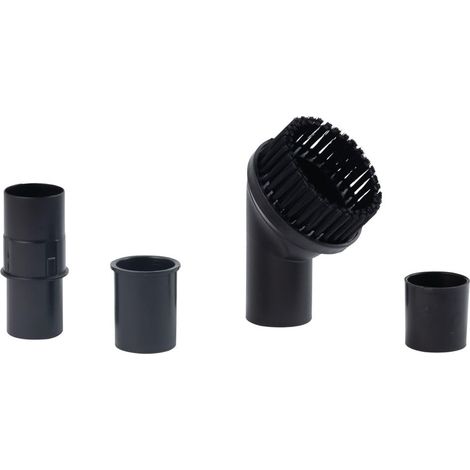 Petite brosse ronde pour aspirateur pour textiles ou surfaces délicates, plastique, noire (1/5)