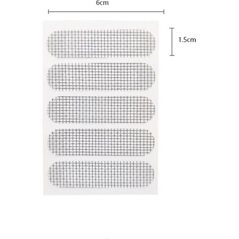 20pcs Ruban Adhesif Reparation Moustiquaire. Patch Repare Moustiquaire Réparation de Fenêtre Kit de Moustiquaire Adhesive Reparation (trou de roulement blanc) (1/5)