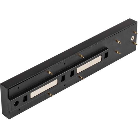 Conector giratorio en ángulo recto V-TAC en forma de I para riel magnético, color negro