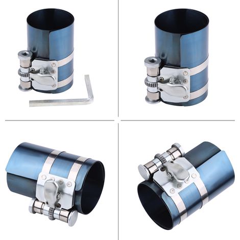 4 pouces Compresseur de segments de piston moteur outil d'installation à cliquet 53mm-175mm (1/5)