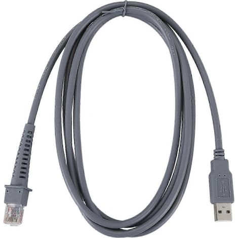 Câble USB A mâle vers RJ45, 7 pieds 2 mètres de long, compatible avec les lecteurs de codes-barres Symbol LS4278, LS2208 et 2208AP (kns). (1/5)