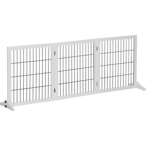 Absperrgitter für Hunde Schutzgitter Treppengitter 185 x 36 x 71 cm aus Kiefernholz in Weiß, ideal für Türschutz & Hundesicherheit
On-Site
