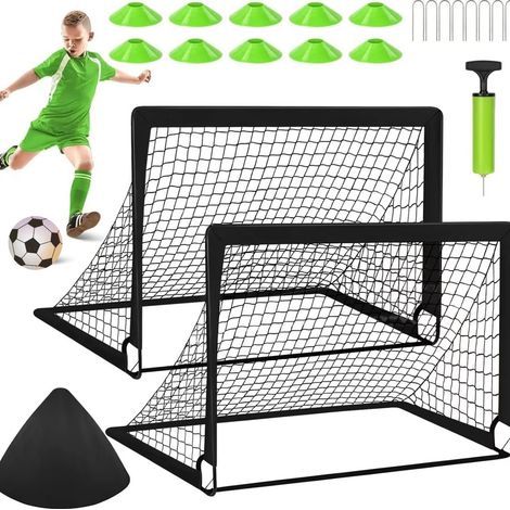 Set de 2 But de Foot Enfant Exterieur,1,2 x 0,9 m Cage de Foot Enfant Exterieur,Cage de avec Sac de Transport (1/5)