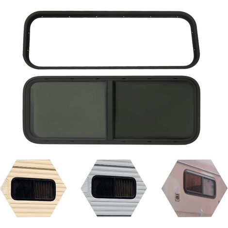 Caravan side window, motorhome window, tinted sliding window, Awning window for motorhome, Motorhome window, RV camper window, Caravan side window, 1000 x 400 mm with insect screen