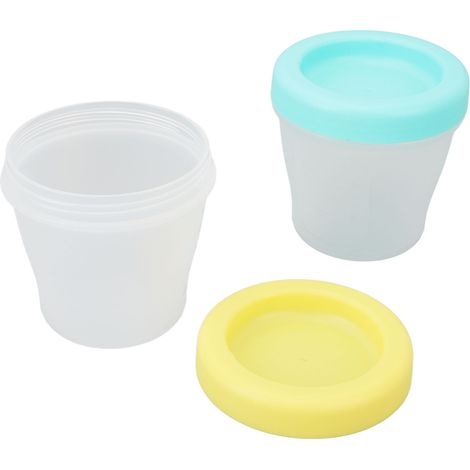 4er-Set Babynahrungsbehälter, 150 ml, lebensmittelechtes PP, doppelwandig, mikrowellengeeignet, zur Aufbewahrung von Babynahrung auf Reisen (1/5)