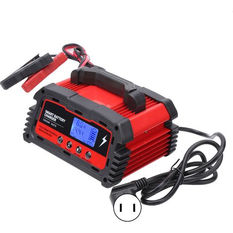 Chargeur de batterie voiture 10A 110V-220V prise américaine, chargeur intelligent universel pour auto, entrée AC double tension, modèle standard US, charge rapide et sûre. (1/5)