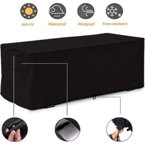 Capot de boîte de pont - Housse en tissu Oxford pour boîte de rangement de jardin 123  62  55 cm (couleur : noir) (1/4)