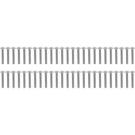 50 Stück Flanschschrauben mit Linsenkopf, A2-70 Edelstahl, Linsenkopf, Innensechskantschrauben, Set M5x35 mm