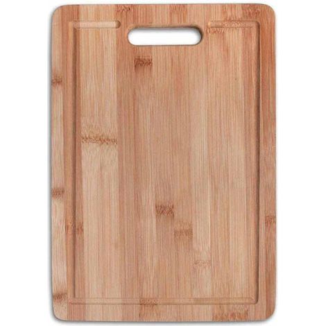 Tagliere in Legno di Bamboo con Maniglia taglieri bambù da Cucina per salumi Carne 36x26 cm (1/2)
