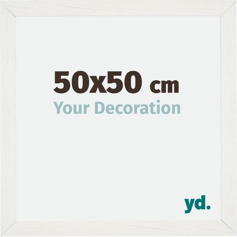 Cadre Puzzle 50x50 cm - cm - Blanc Patiné - MDF - Mura. (1/5)