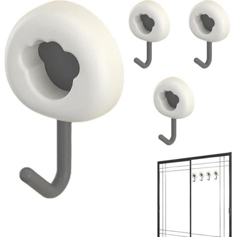 Selbstklebende Wandhaken, 10er-Packung – Weiß – 30 mm – Kunststoff