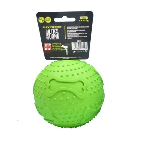 M: Gummispielzeug mit leisem Quietscher Knochen Ball Fuxtreme für Hunde (1/4)