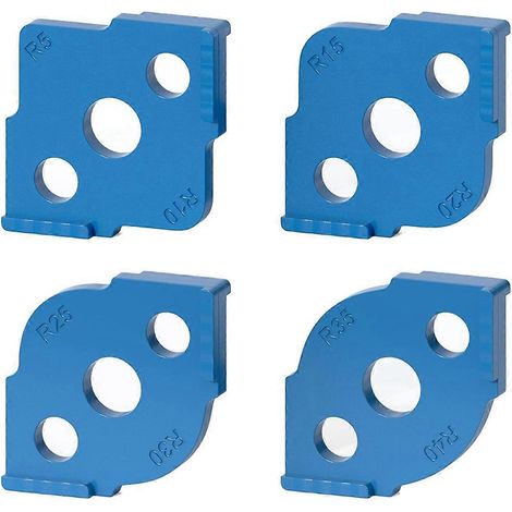Gabarits de fraisage à rayon de courbure (4 pièces), gabarits de fraisage à rayon d'angle (1/5)