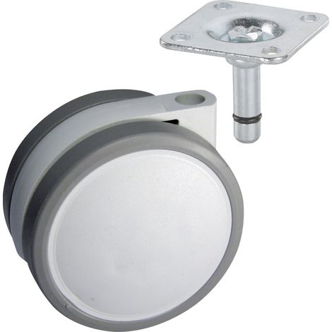 DÖRNER + HELMER Doppel-Lenkrolle Design Top 62 mm 40 kg