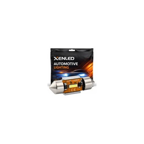 1x Ampoule Navette LED XENLED CANBUS 5500K 550Lms 12V C3W (1/5)