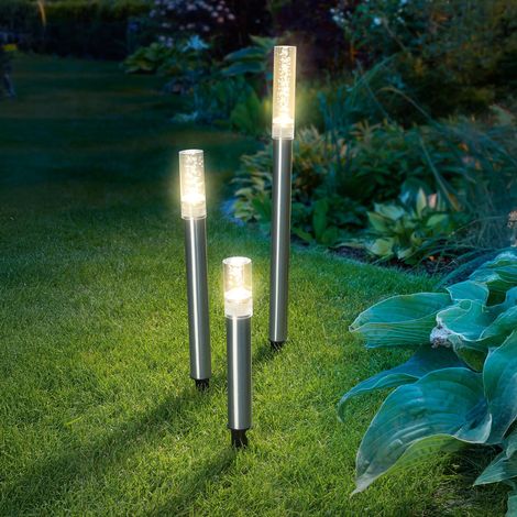 esotec Solar Leuchtstäbe Trio Sticks im 3er-Set, warmweiß outdoor METALL 102601 (1/5)