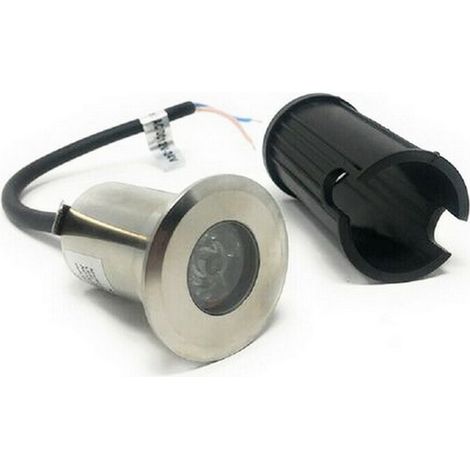 Segnapasso carrabile Led 3W da incasso Rotondo Argento satinato IP68 Bianco caldo 3000K Wisdom