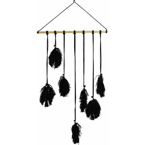 Suspension Murale "Voyage Berbère" 63cm Noir