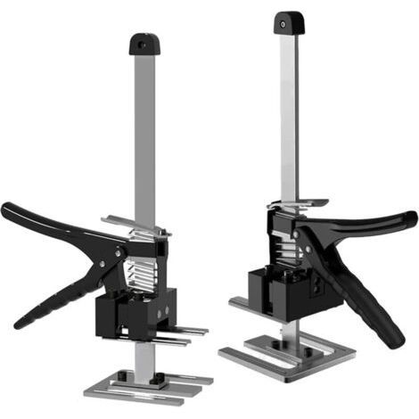 2 pièces Lève-plaques Placo Meuble Avec échelle, 29cm Réglable Leve Plaque Meuble, Etai Telescopique Leve Meuble pour les Sols, Fenêtres et les Armoires, Capacité de Charge Maximale de 240 kg