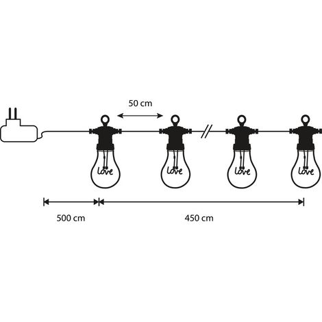 Luca Lighting Guirlandes lumineuses Rose H11xl6xL450cm (1/3)