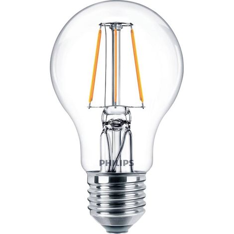 Philips led lampadina a goccia filamento 2 pezzi equivalente a 40w e27 luce bianca calda (1/5)