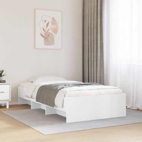 Estructura de cama madera de ingeniería blanca 90x200 cm vidaXL (1/5)