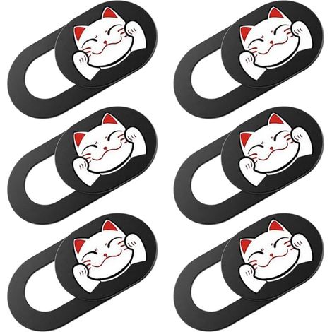 6pièces Cache Caméra Ultra-Mince pour Ordinateur Portable et Tablette Curseur de Couverture Webcam pour Protection Vie Privée Design Léger et Compact Compatible PC et Smartphones (1/5)