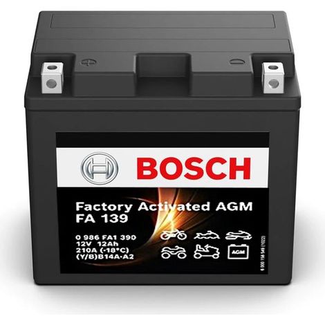 Batería de Moto Bosch FA139 (YB14A-A2) 12Ah 210A 12V