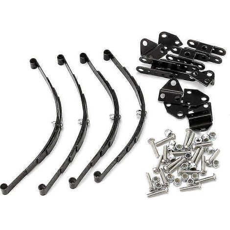 4 Stück 1/10 Blattfeder-Set Highlift-Chassis für 1/10 D90 Rc Crawler Autoteile Schwarz (1/4)
