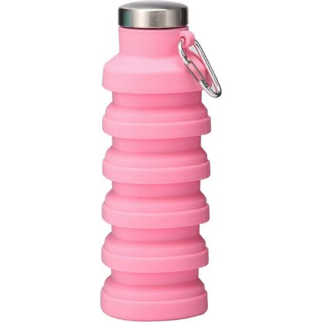 Faltbare Silikon-Wasserflasche, tragbar, auslaufsicher, wiederverwendbar, ideal für Reisen, Camping und Wandern.