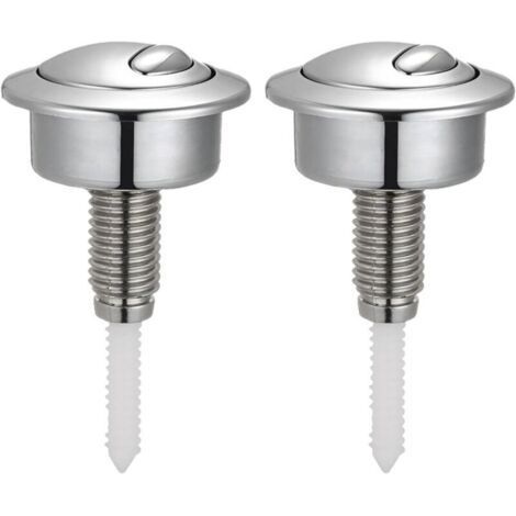 Lot de 2 boutons poussoirs à double chasse d'eau pour réservoir de toilettes Siamp pour Optima 49 Bouton poussoir à double chasse d'eau pour Twyford Vitra (1/5)