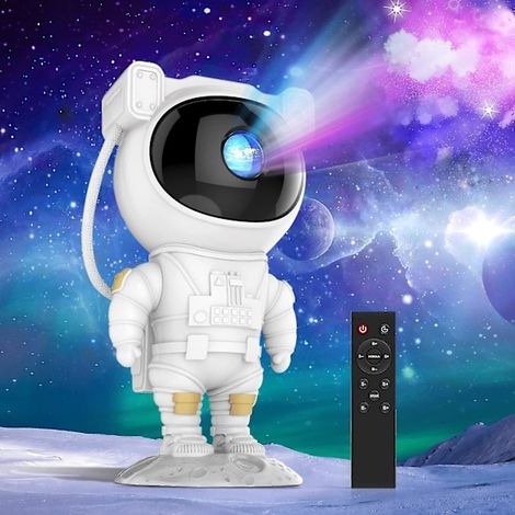 Filiyano – Lampe Ciel Étoilé Rotatif – Projecteur Galaxie Astronaute Lampe Ciel Étoilé Rotatif Décoration Chambre Rechargeable USB avec Télécommande (1/5)
