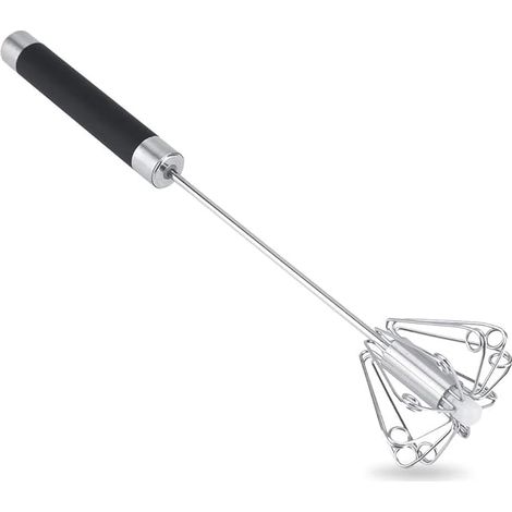 Fouet manuel en acier inoxydable, antirouille, batteur de cuisine rotatif durable, idéal pour secouer