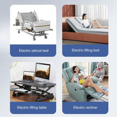 Mini actionneur électrique linéaire 750 N 100 mm 12 V pour moteurs, applications agricoles extérieures, robotique, domotique (actionneur blanc uniquement). (1/5)