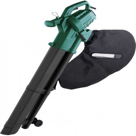 Aspirateur souffleur électrique 2800 W – Capacité d'aspiration 5.3 m³/min – Réduit le volume de déchets 7 fois – Pour feuilles mouillées