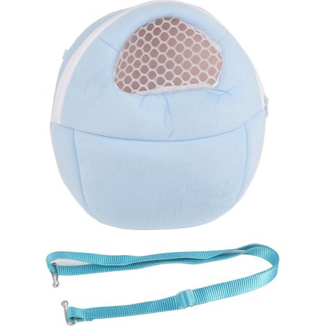 Sac de transport pour animaux de compagnie, poche pour Hamster, Rat, chat, hérisson, lapin, furet, sac de voyage (bleu) (1/5)