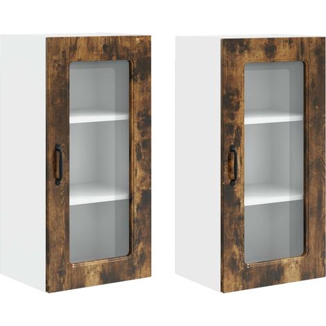 Maison Exclusive - Pannello lavastoviglie Kalmar 2 pcs Rovere fumé 40 x 31 x 80 cm
