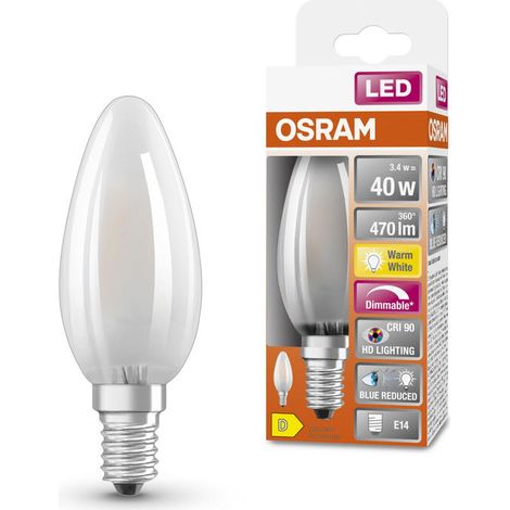 Led Fiamma Ventilatore Chiaro Filamento 4w E14 Caldo Scatola - Ledvance GP